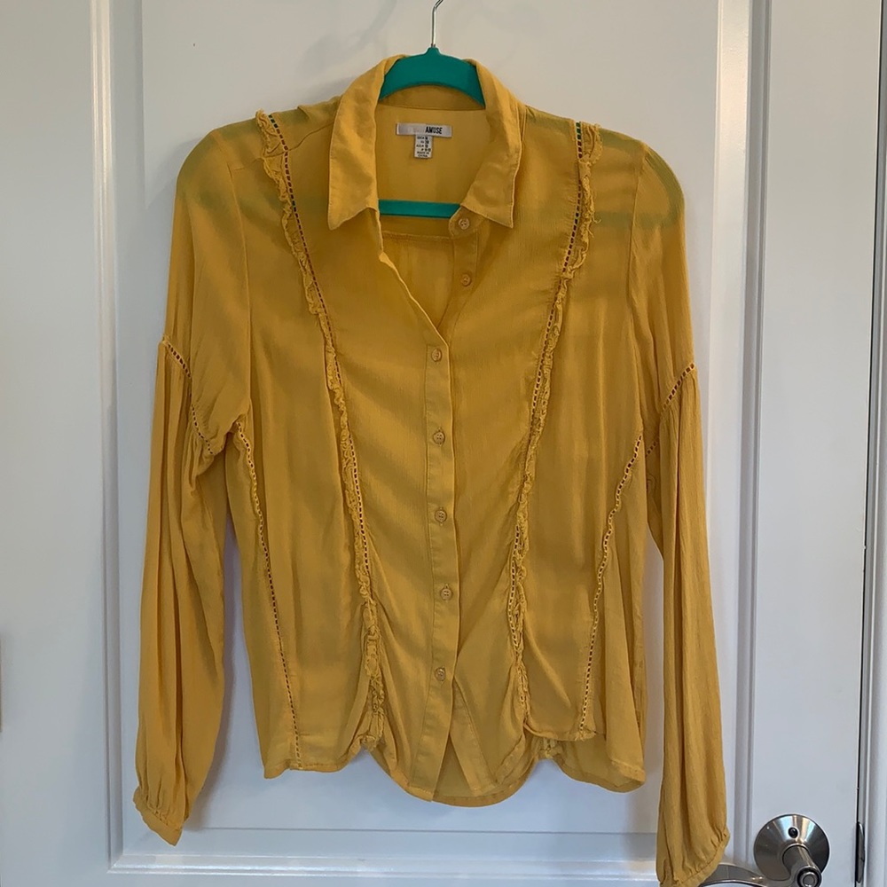Amuse Society Long sleeve, Button up Blouse